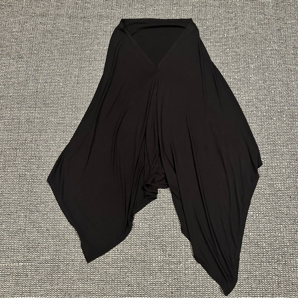 Secret Treasures Asymmetrical Black Cape Top